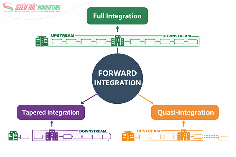 Các chiến lược hội nhập về phía trước phổ biến