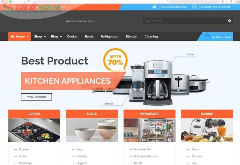 Chú trọng phát triển website là một cách marketing đồ gia dụng tốt