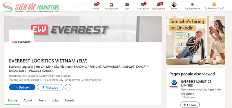 Tạo hồ sơ LinkedIn