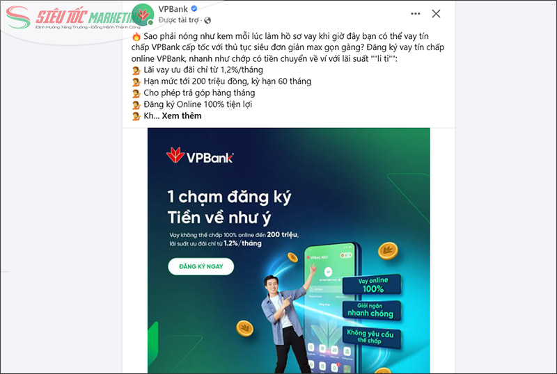 Quảng cáo Facebook của VPBank Quảng cáo Facebook của VPBank