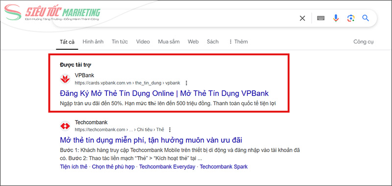 Quảng cáo Search Ads của VPBank Quảng cáo Search Ads của VPBank