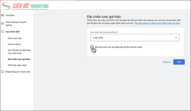Thiết lập chiến dịch Google Ads Thiết lập chiến dịch Google Ads