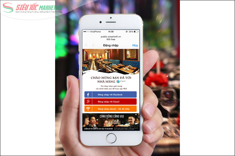 Wifi marketing tăng nhận diện thương hiệu Wifi marketing tăng nhận diện thương hiệu