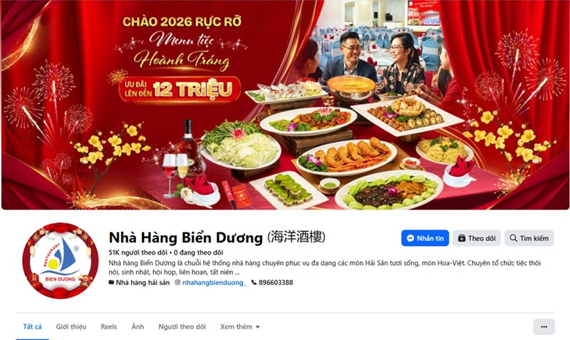 Xây dựng fanpage nhà hàng