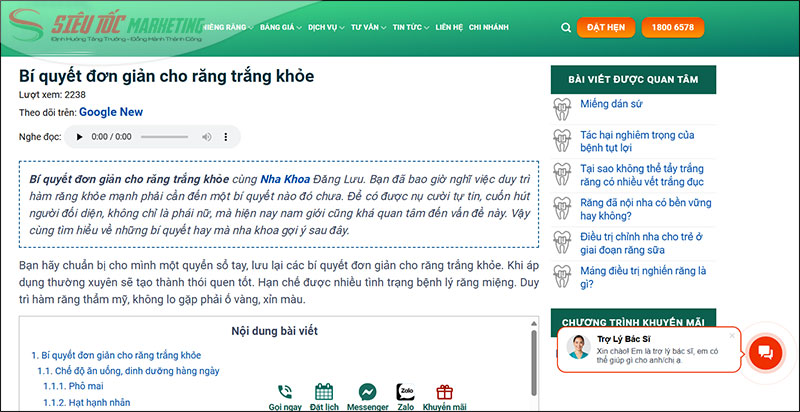 Nội dung blog nha khoa Nội dung blog nha khoa
