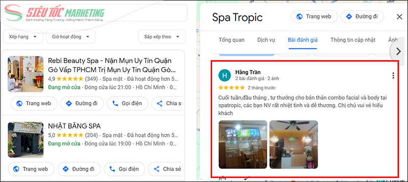Tận dụng đánh giá của khách hàng